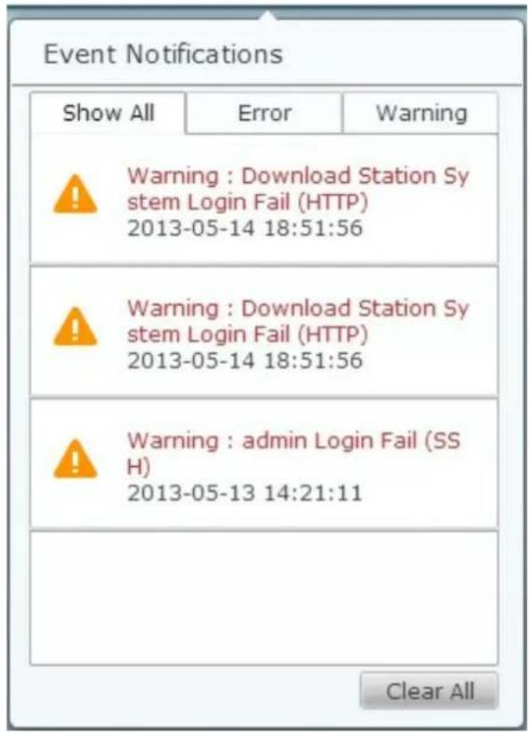 QNAP TS-419P II - Notification and Alert - 1