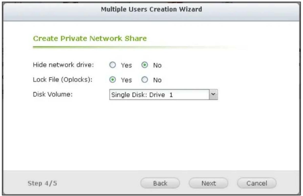 QNAP TS-419P II - Create Multiple Users - 5