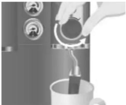 Person pouring liquid into a cup using a stand mixer (no visible text or symbols)