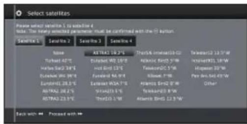 SHARP LC-50LE752 - Select Satellite1 to Satellite4. - 2