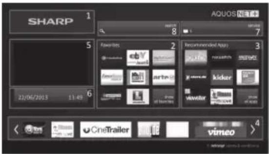 SHARP LC-50LE752 - ● Display the AQUOS NET screen - 1