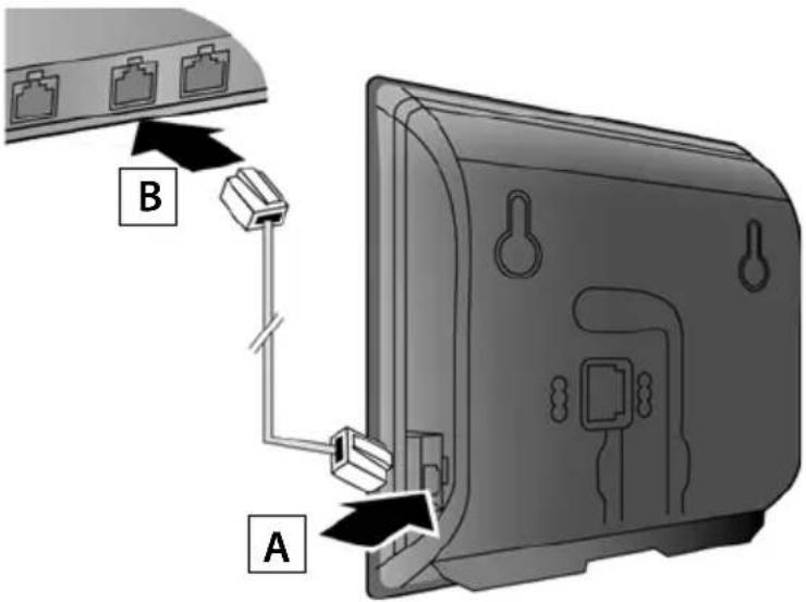 Gigaset Pro N300A IP - Connecting the base to the router (Internet) - 1