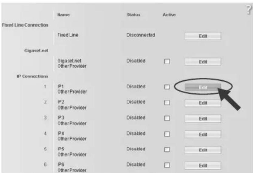 Gigaset Pro N300A IP - Entering VoIP data - 3
