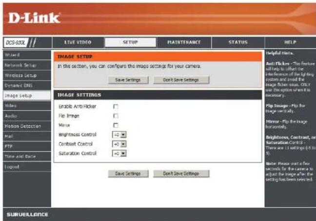 D-LINK DCS-930L - Image Setup - 1