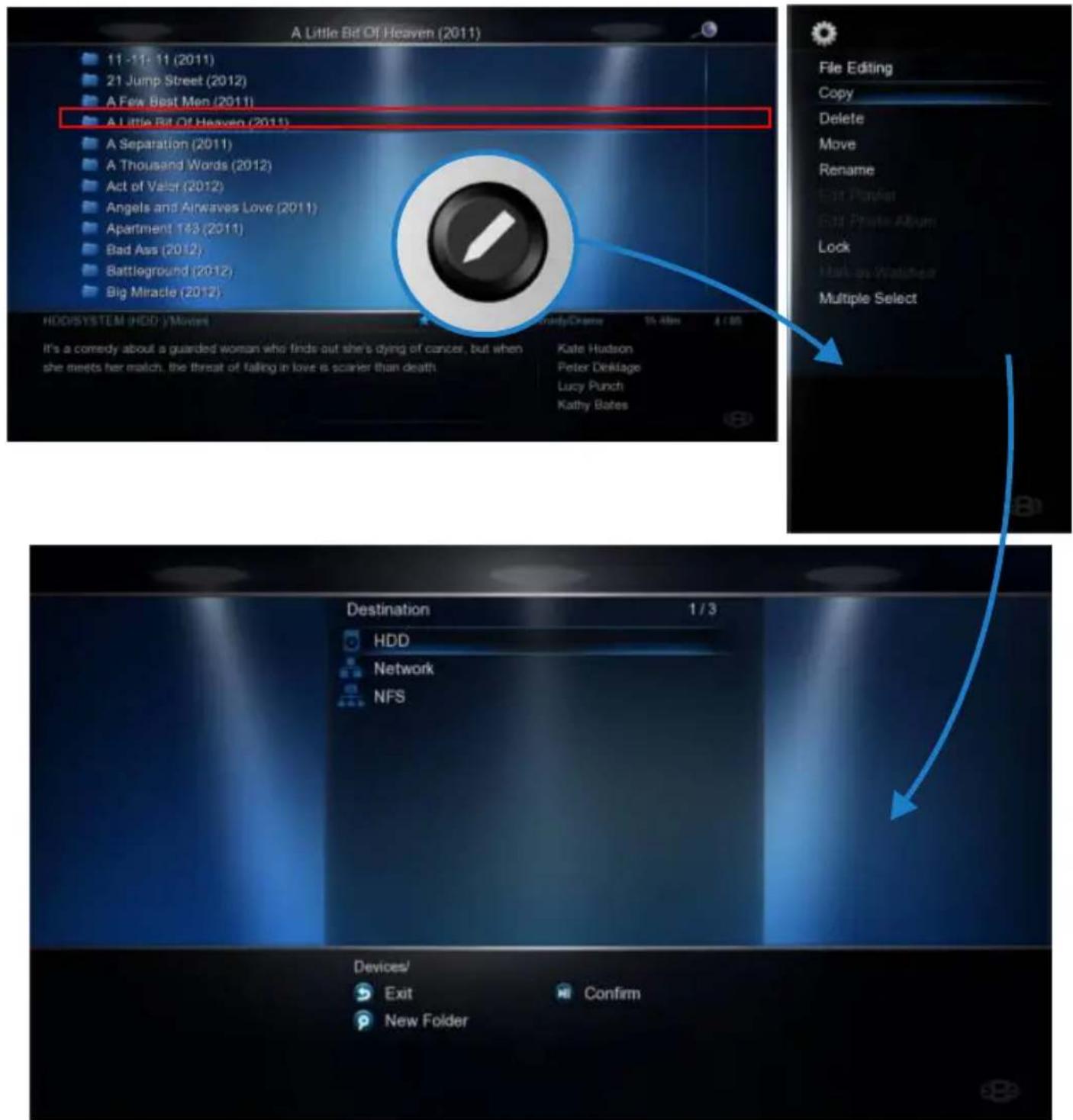 Mede8er MED1000X3D - FILE MANAGER - 1