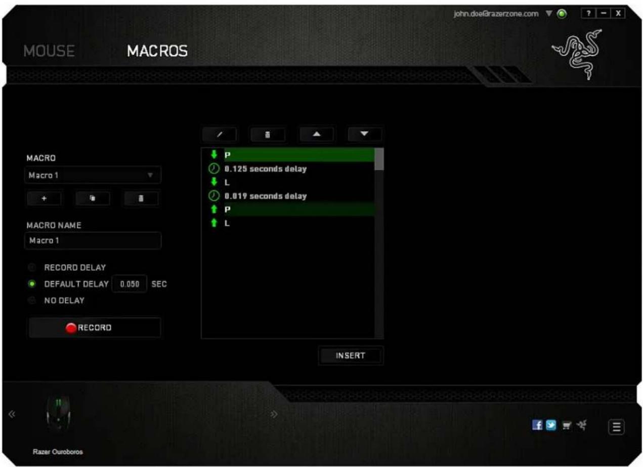 RAZER Ouroboros Elite Ambidextrous - MACROS TAB - 3