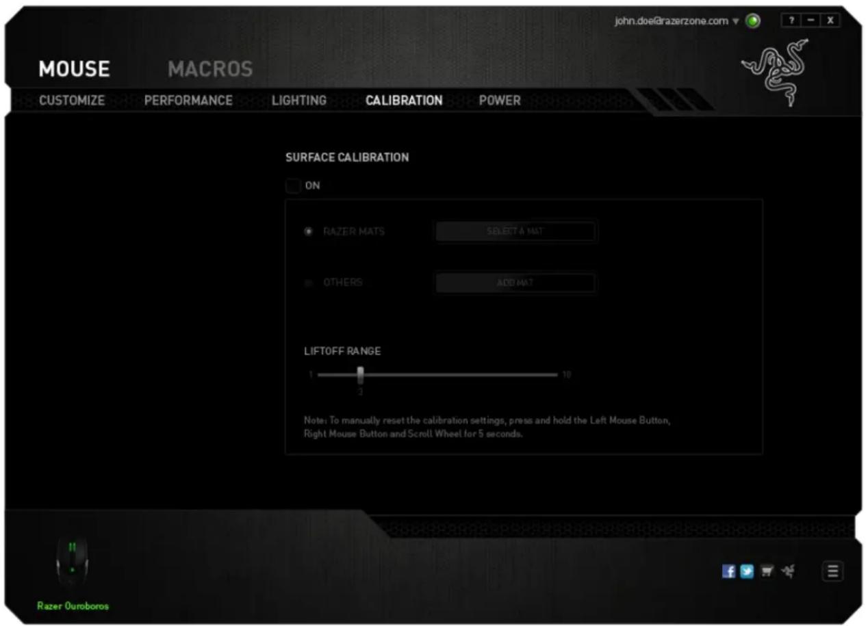 RAZER Ouroboros Elite Ambidextrous - CALIBRATION TAB - 1