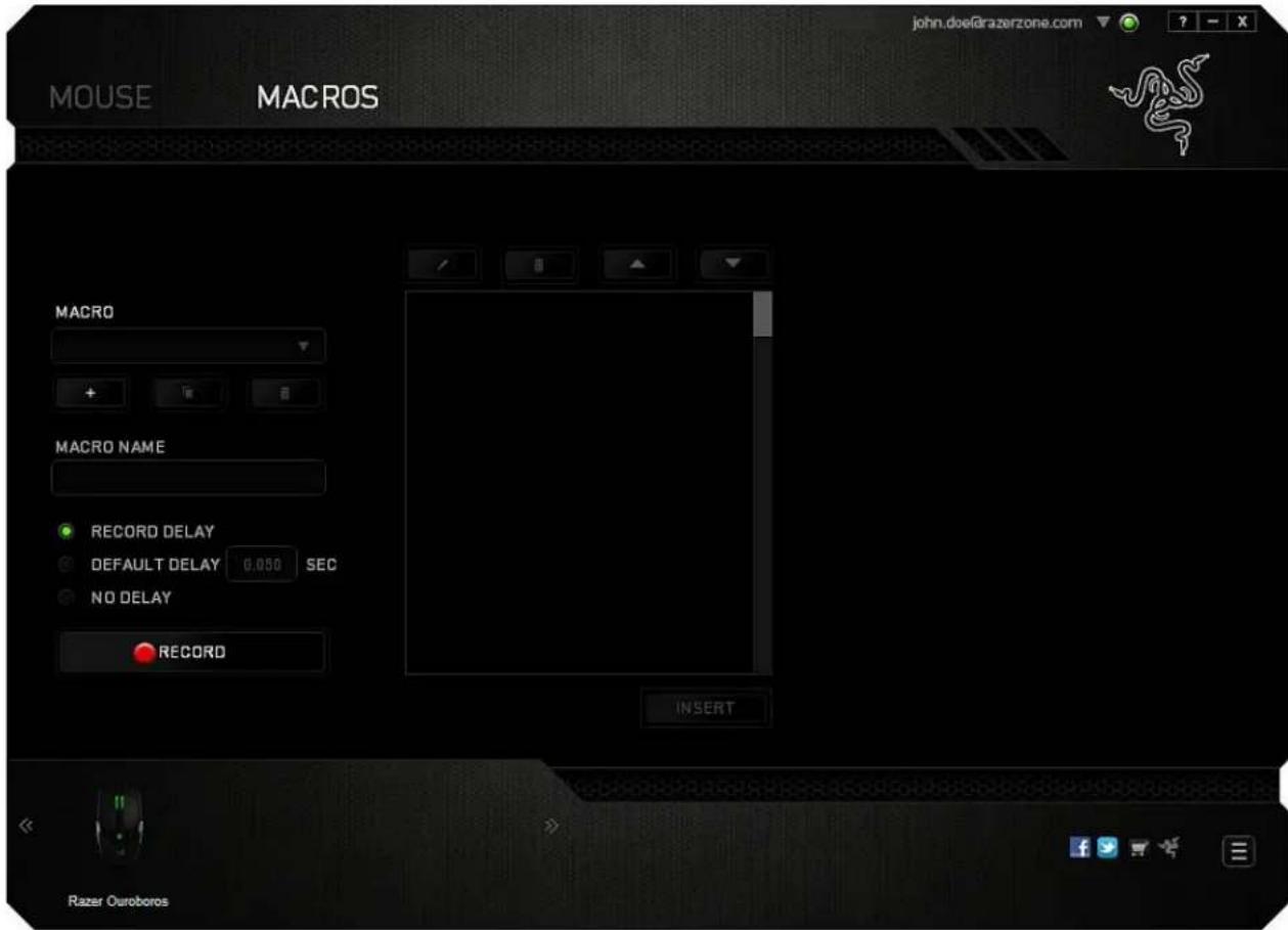 RAZER Ouroboros Elite Ambidextrous - MACROS TAB - 2