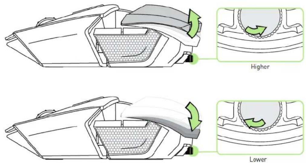 RAZER Ouroboros Elite Ambidextrous - ADJUSTING THE PALM REST - 1