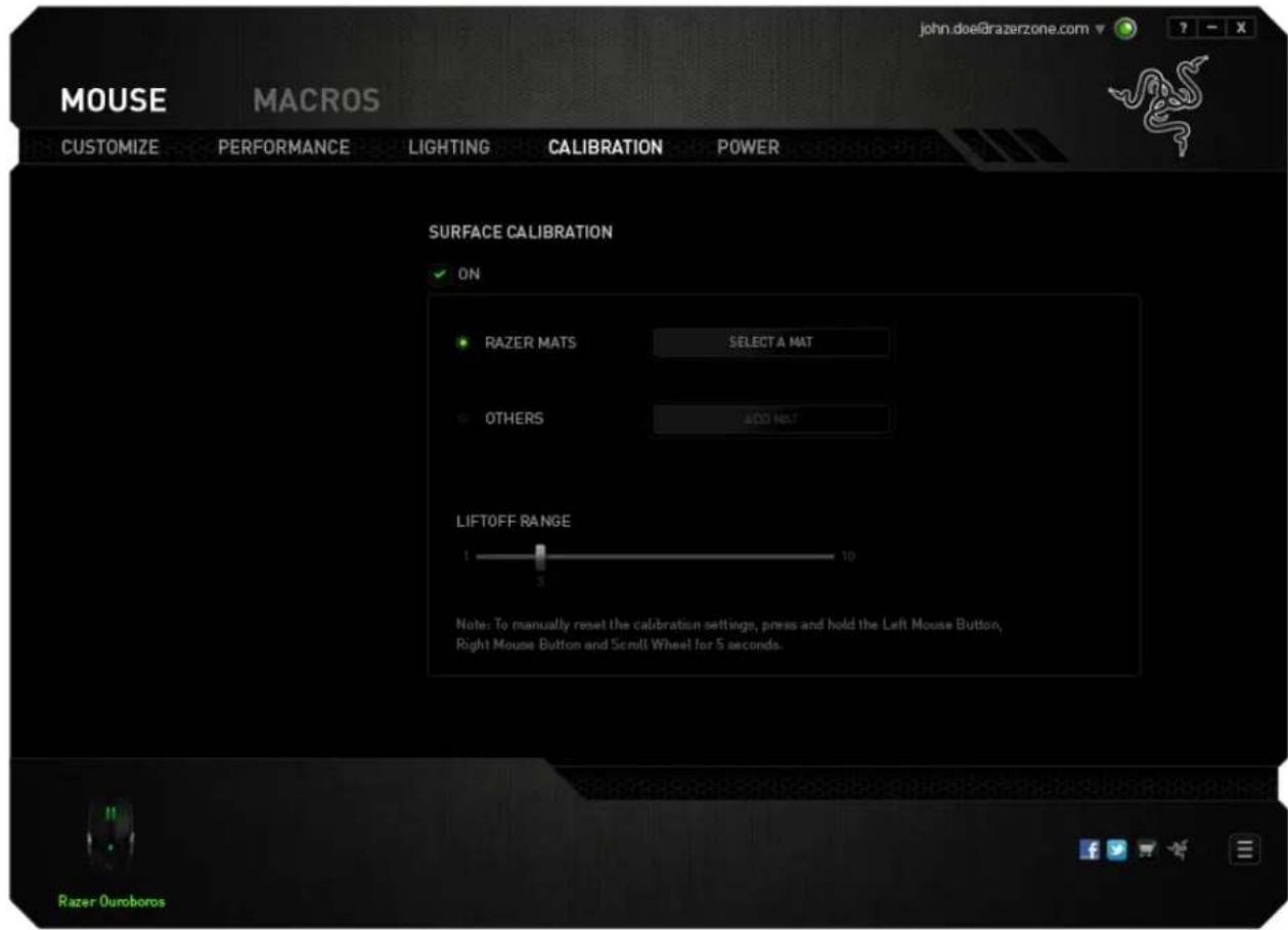 RAZER Ouroboros Elite Ambidextrous - CALIBRATION TAB - 2