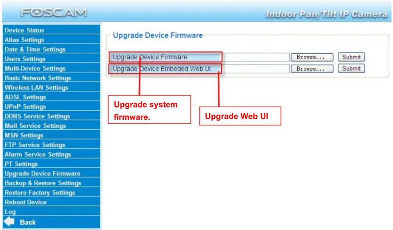 FOSCAM FI8918W - Upgrade Device Firmware - 1