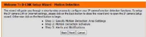 D-LINK DCS-2310L - Motion Detection Setup Wizard - 1