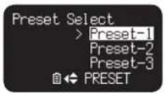 MARANTZ LS502 - Preset Menu - 1