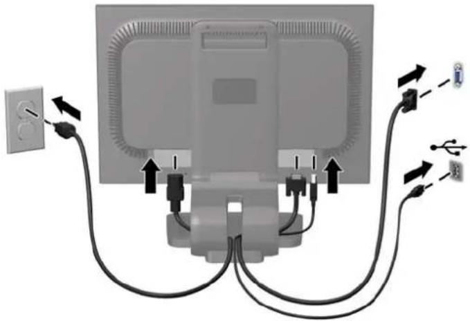 COMPAQ LA2405x - Connecting the Cables - 3