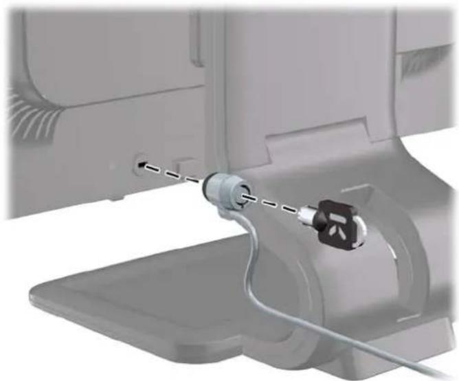 COMPAQ LA2405x - Installing a Cable Lock - 1