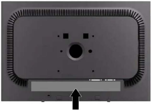 COMPAQ LA2405x - Locating the Rating Labels - 1
