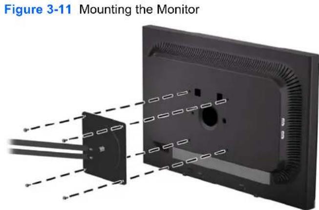 Figure 3-11 Mounting the Monitor