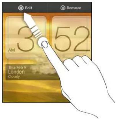 HTC One X Plus - Changing the settings of a widget - 1