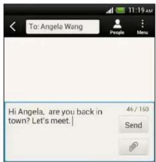 HTC One X Plus - Sending a text message (SMS) - 2