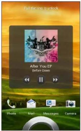HTC One X Plus - Playing music from the Lock screen - 1