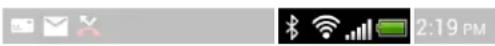 HTC One X Plus - Status icons - 1
