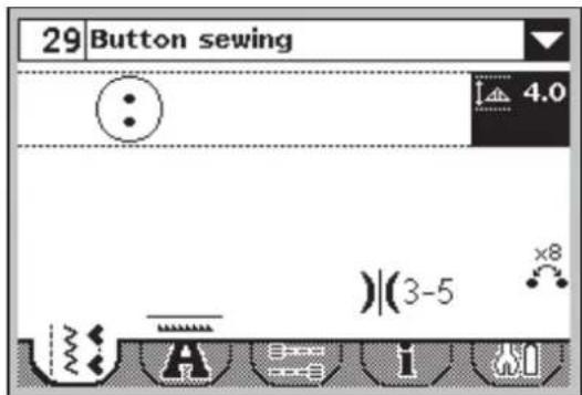 PFAFF Ambition 1.5 - Sew on a button - 2