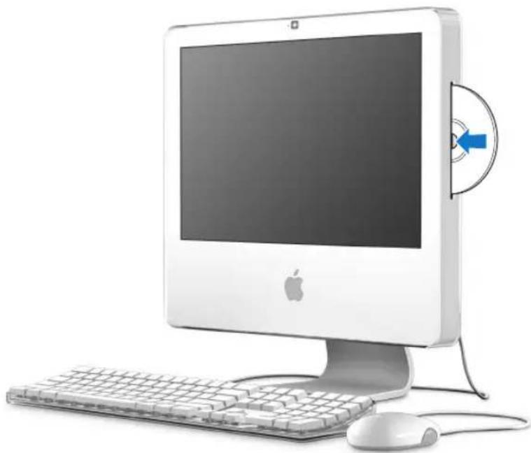 APPLE iMac 27" 2.9GHz - Cd- of dvd-schijven in de eenheid plaatsen - 1