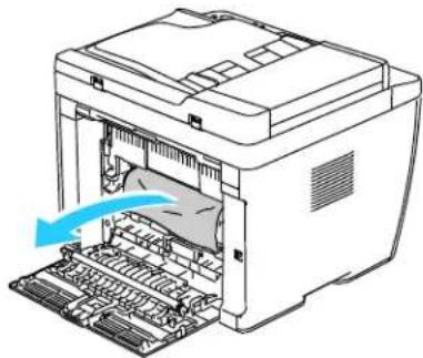 XEROX WorkCentre 6015N - Clearing Paper Jams From the Back of the Printer - 3