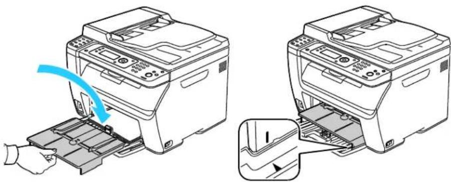 XEROX WorkCentre 6015N - Loading Paper in the Bypass Tray - 2