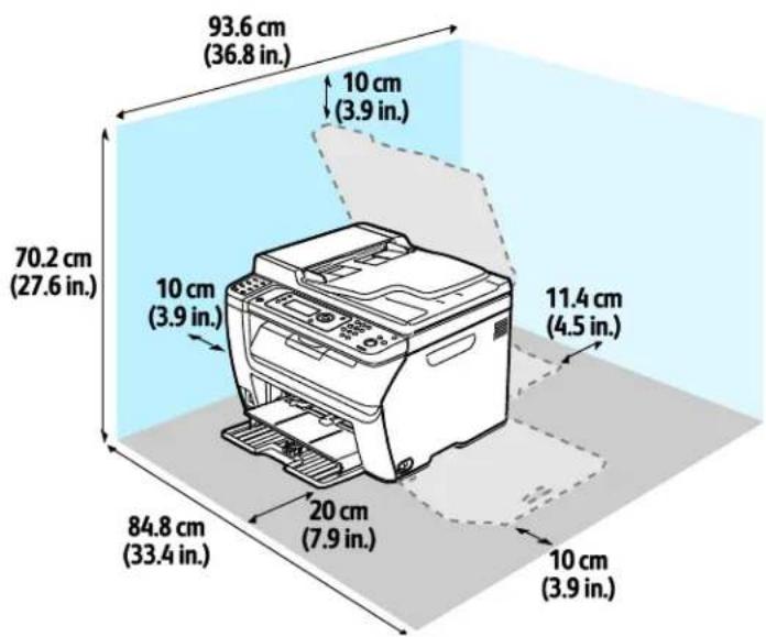 XEROX WorkCentre 6015N - Clearance Requirements - 3