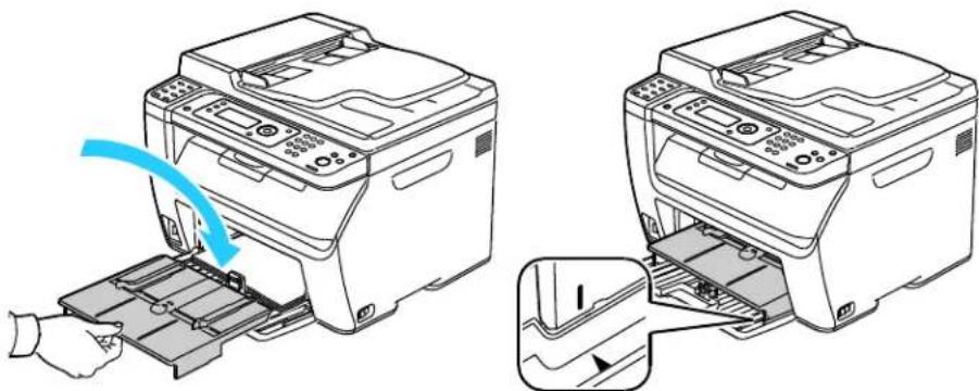 XEROX WorkCentre 6015N - Loading Paper in the Main Tray - 10