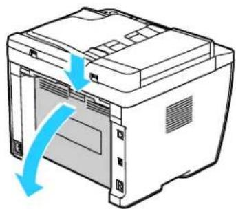 XEROX WorkCentre 6015N - Clearing Paper Jams From the Back of the Printer - 1