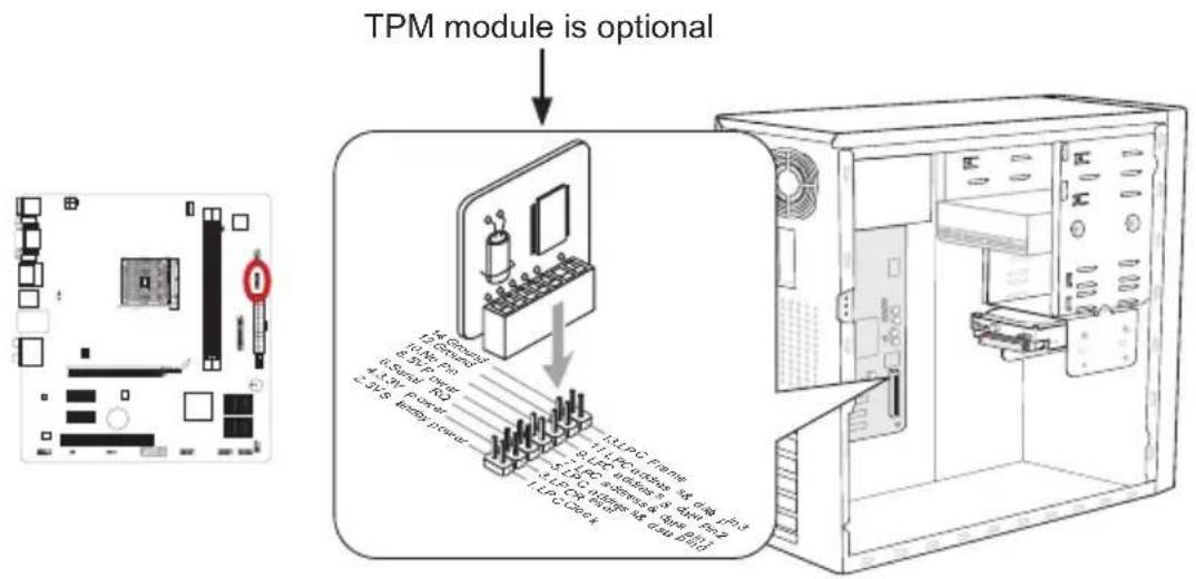 MSI FM2-A75MA-E35 - JTPM1: TPM Module connector - 1