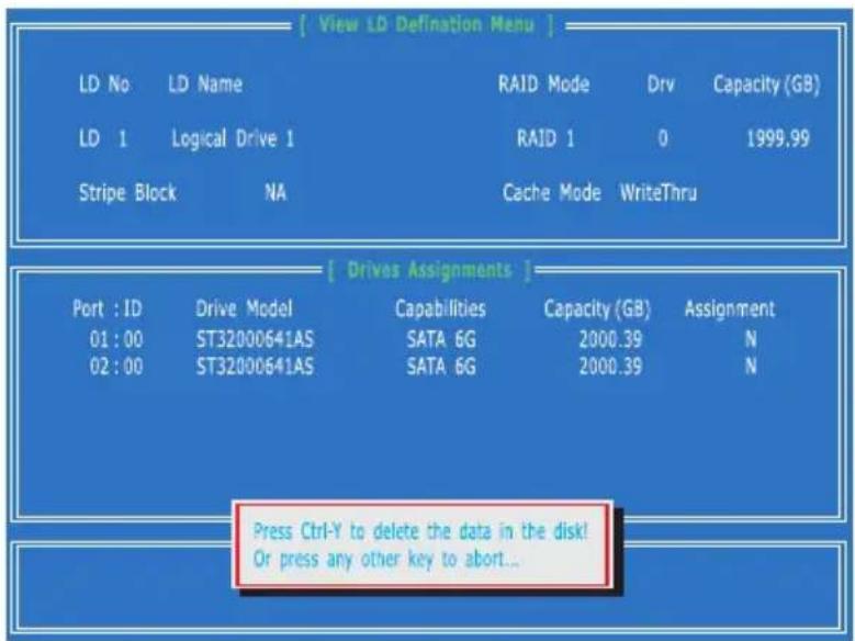 MSI FM2-A75MA-E35 - Delete LD Menu (Deleting RAID) - 2