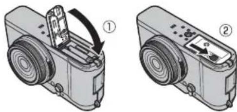 FUJIFILM AR-X100 - Close the battery-chamber cover. - 1