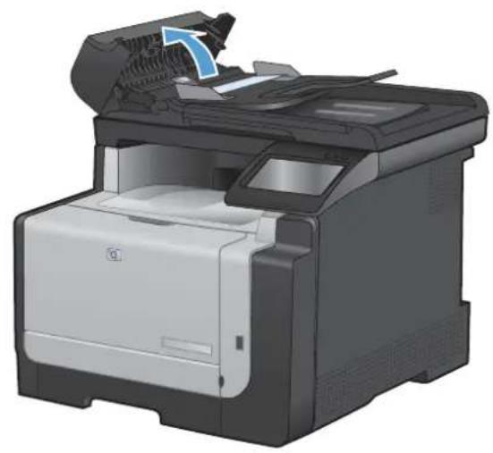 HP LaserJet Pro Color CM1415FNW - Clear jams from the document feeder - 2