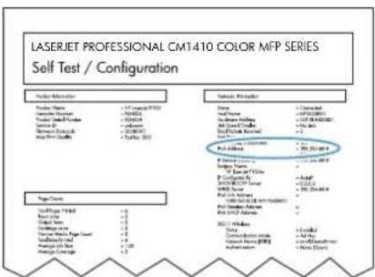 HP LaserJet Pro Color CM1415FNW - Configure the IP address - 2