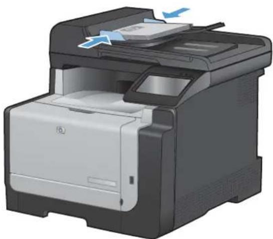 HP LaserJet Pro Color CM1415FNW - Load the document feeder - 4