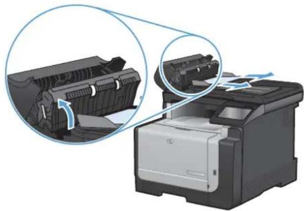 HP LaserJet Pro Color CM1415FNW - Clear jams from the document feeder - 3