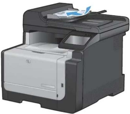 HP LaserJet Pro Color CM1415FNW - Fax from the document feeder - 1