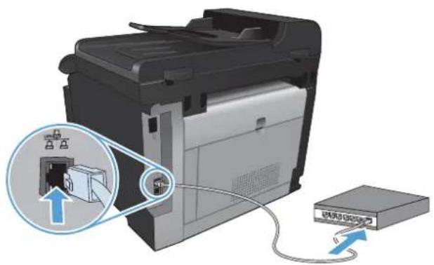 HP LaserJet Pro Color CM1415FNW - Configure the IP address - 1