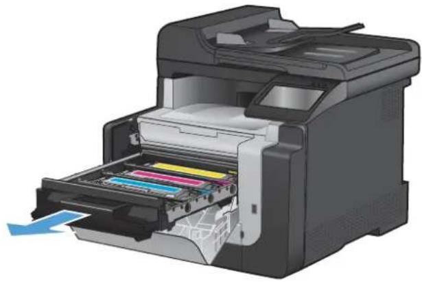 HP LaserJet Pro Color CM1415FNW - Replace the print cartridges - 2