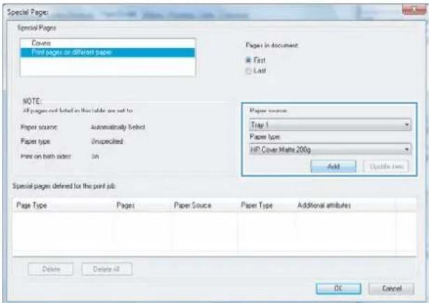 HP LaserJet Pro Color CM1415FNW - Print the first or last page on different paper with Windows - 6