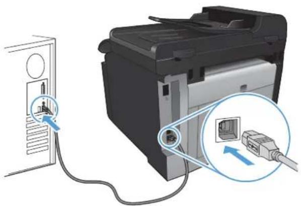 HP LaserJet Pro Color CM1415FNW - CD installation - 1