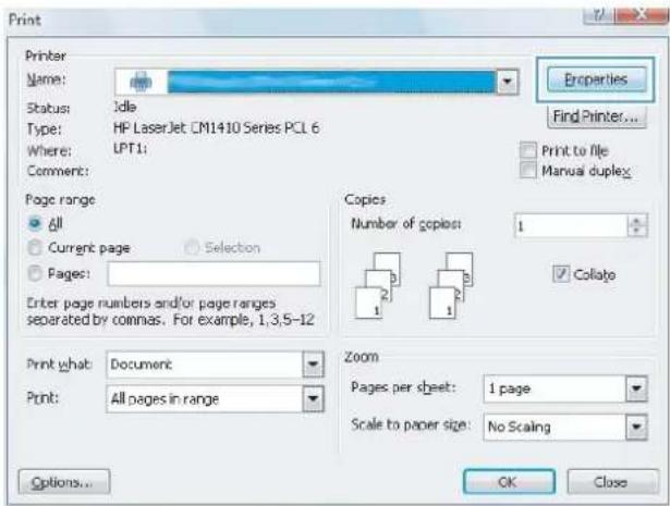 HP LaserJet Pro Color CM1415FNW - Select page orientation with Windows - 2