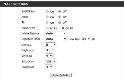 D-LINK DCS-7010L - Image Setup - 2
