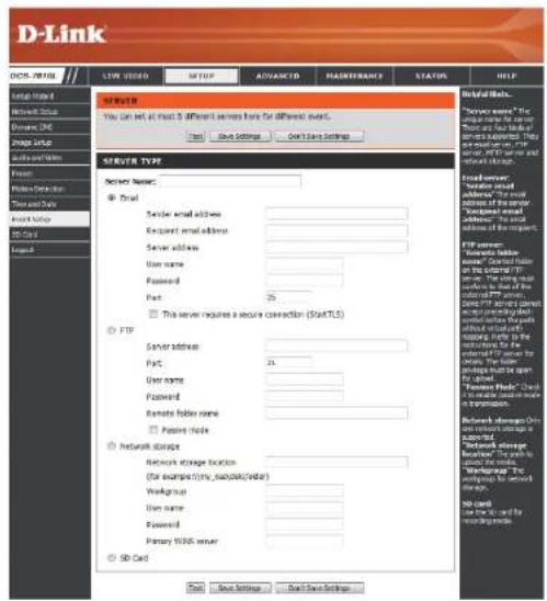 D-LINK DCS-7010L - Add Server - 1