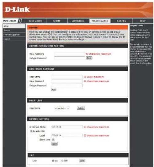 D-LINK DCS-7010L - Maintenance Device Management - 1