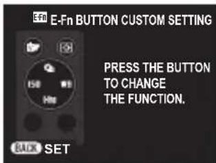 FUJIFILM FinePix XF1 - ■ Using the E-Fn BUTTON CUSTOM SETTING Menu - 1