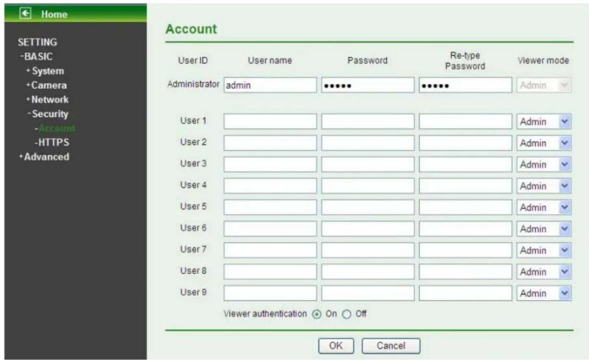 TP-LINK TL-SC3130G - Account - 1